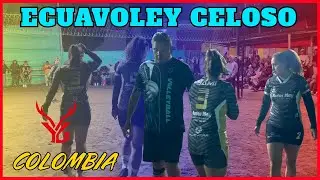 El Ecuavoley es celoso🏐Partidazo con mucha emoción en Colombia🔥💛Águila💙Cinthia❤️Yami🔥