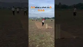 What a shot🔥 #cricket #cricketlover #youtubeshorts  #ytshorts #shorts #sixhitting #sixhitter #viral
