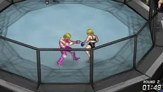 Fire Pro Wrestling World - 1 vs 1 octagon battle to the death? (PC/1080p/60fps)