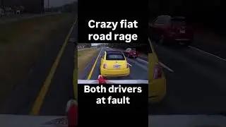 Crazy fiat road rage | Both drivers at fault