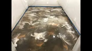ACID STAINING A BASEMENT FLOOR
