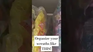 Organize your wreaths like THIS! #wreath #wreathtutorial #organization #holidayseason #tips #hacks