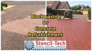 How to recolour pattern imprint concrete (block paving) (stamp concrete)