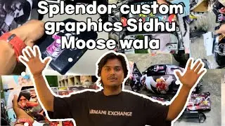 Splendor custom graphics sidhu moose wala worldwide number 1 modified @akhilbiker01