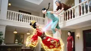 瞎眼傻媳被婆婆推下樓等死，誰知墜地瞬間古代女將軍借體重生歸來，她執掌神力改命，婆家一夜破產全城跪迎尊主歸位 #大女主 #爽劇 #逆襲 #親情 #復仇