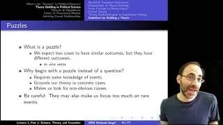 Intro to Empirical Methods Lecture 1, Module 5: Theory Evaluation