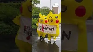 Pikachu protesters call for renewable energy pledge in Japan