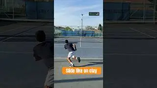 Clay season started but how he slides on the hard court 🛝#tennis #tennisplayer #courtleveltennis