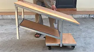 DIY - Great Craftsman's Ideas / How To Make A Portable Folding Table / Metal Smart Folding Utensils!