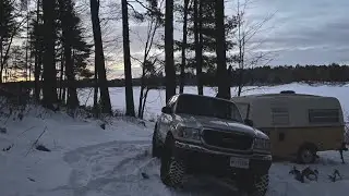 Free Ontario Winter Crown Land Camping - Lakefront