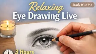 Relaxing Eye Drawing | Calm Focus (no talking)