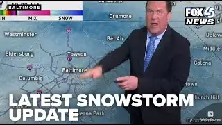 Sunday mid-morning update on winter storm impacting Maryland