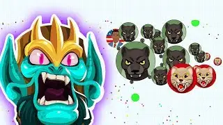 Agario NEW skins playing with Poseidon. Agar.io live stream Champions of Olympus
