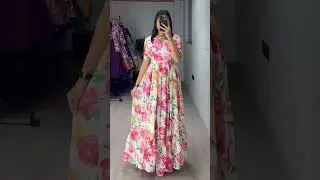 *Ethereal Floral Flairy Kurtis cum One pc.For more info & booking do msg me on whatsapp  8448868287.