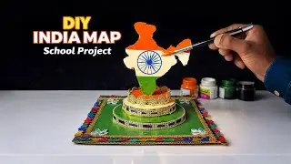 Cardboard Se India Map Craft 🇮🇳 | Tiranga Republic Day Craft | Best Waste Cardboard Ideas