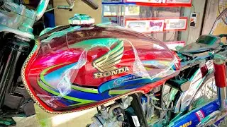 PPF Installing Honda CD70😍 Full Paper lamination | Bike Lamination & Modified & Repairing |Fk Autos|