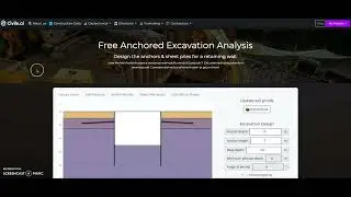 Civils.ai | Anchored Excavation Analysis calculator