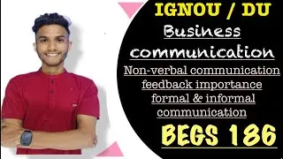 Business communication|| ￼BEGS 186 Part 1 | Important question | IGNIU DU EXAM