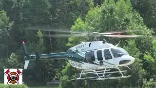 Maine Forest Service Taking Off For a Short Haul Rescue with Medic on Board