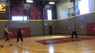 Matt Thomas hits 15-17 in shooting drill with Fred Hoiberg