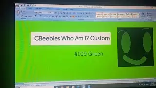 Cbeebies Who Am I? Custom #109 (Green)