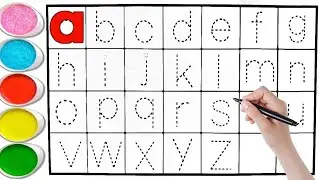 🌈Hand Painted Lowercase a-z Alphabets 🖌️ |💖 Writing Small Letters 🌟| Fun Learning for Kids ✨