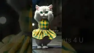 KITTY CUTE CAT DANCE IN NEW YORK CITY🥰 #shorts #trending #ytshorts #bellydance #cat #funny #love #yt