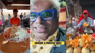 Epic Parathas with Sardar Ji: Delhi Street Food Challenge #food #shortvideo #shortsfeed 