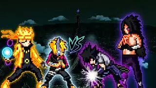 Borushiki OP & Naruto OP (all form) VS Sasuke Rinnegan V2 OP & Madara Revived OP in Jump Force Mugen
