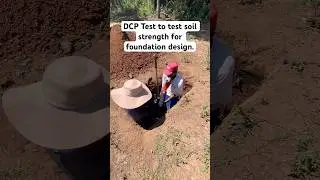Doing a DCP test to test the strength of soil for the civil engineer before we design foundations.