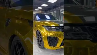 Range Rover Sport Wrap In Gold Tech Wrap ✅ ZATint #cars#carsofinstagram #carwrapping#rmwraps#wrapart