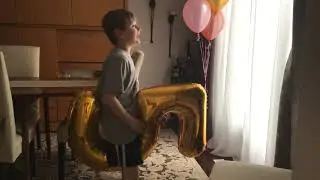 What the heck Sam he&rsquo;s dancing on a five-year-old just kidding it&rsquo;s a five balloon