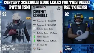 CONTENT SCHEDULE! INSANE COLLECTOR SERIES DROP USE YOUR TOKENS NOW! HUGE LEAKS!