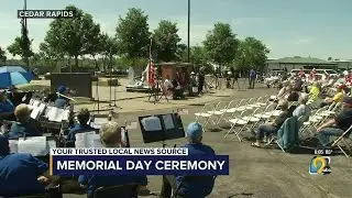 Memorial Day Ceremony held at Veterans Memorial Stadium in Cedar Rapids