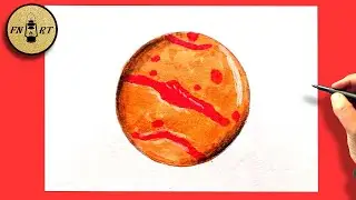 How to draw mars planet easy