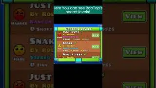 How to Find RobTop's Secret Levels in Geometry Dash! #shorts