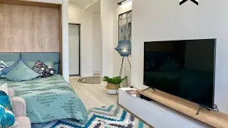 Beautiful studio apartment in Bishkek on the top floor with stunning mountain views