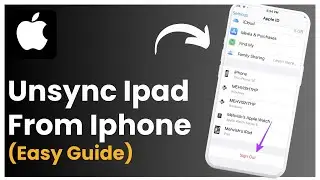 How To Unsync Ipad From Iphone !