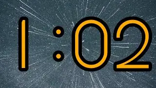1 Minute and 2 Second Timer ⏰ | Bright big yellow numbers and relaxing background music