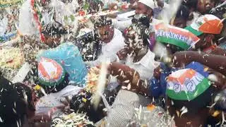 Nanjegaudaru malur MLA congress party winning celebration (malur) 563130