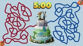 5 Minute Timer Bomb | Zootopia CAKE EXPLOSION | Nick vs Judy 🎂💥
