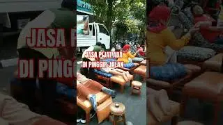 VIRAL..! Ada Jasa Pijat Di Tenga Jalan #short #jasapijat