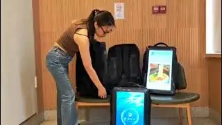 LCD Backpack Type Digital Display  Mobile Walking Advertising Player  Backpack Billboard