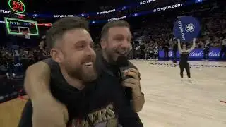 A 76ers fan makes the halfcourt shot and wins $10,000! - 1/24/26