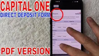 ✅ Форма прямого депозита Capital One Bank 🔴