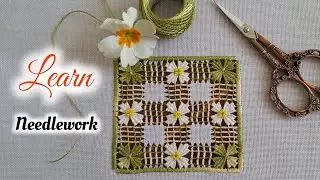 The Magic of hand embroidery : Creating a Masterpiece Inspired by the Primrose Flower! 🌸✨ hardanger