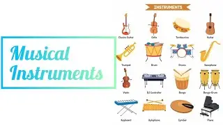 Musical instruments name in english | Musical vocabulary #instruments #education #learning #music 