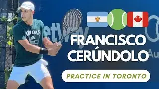 Francisco Cer&uacute;ndolo - Pre-Match Practice in Toronto - Groundstrokes 