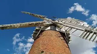 Horsey Mere windmill c.1912 at sunset Norfolk UK wild nature countryside outdoors v14