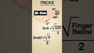 Trigonometry values ​​now at your fingertips #shorts #trigonometry